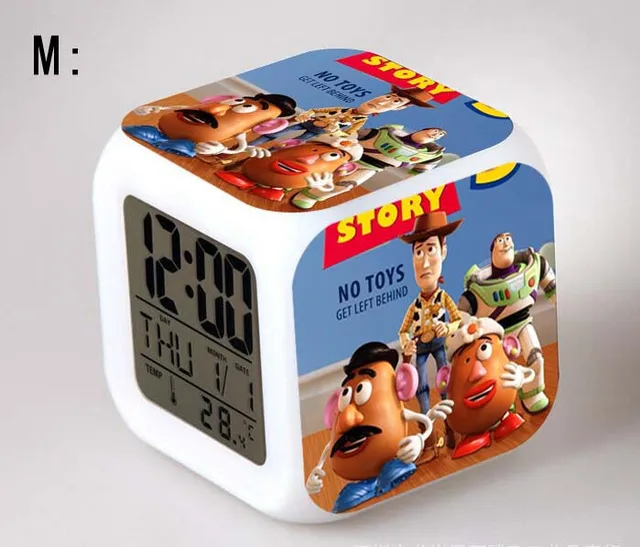 Toy story buzz lightyear Alarm Clocks,Glowing LED Color Change Digital
