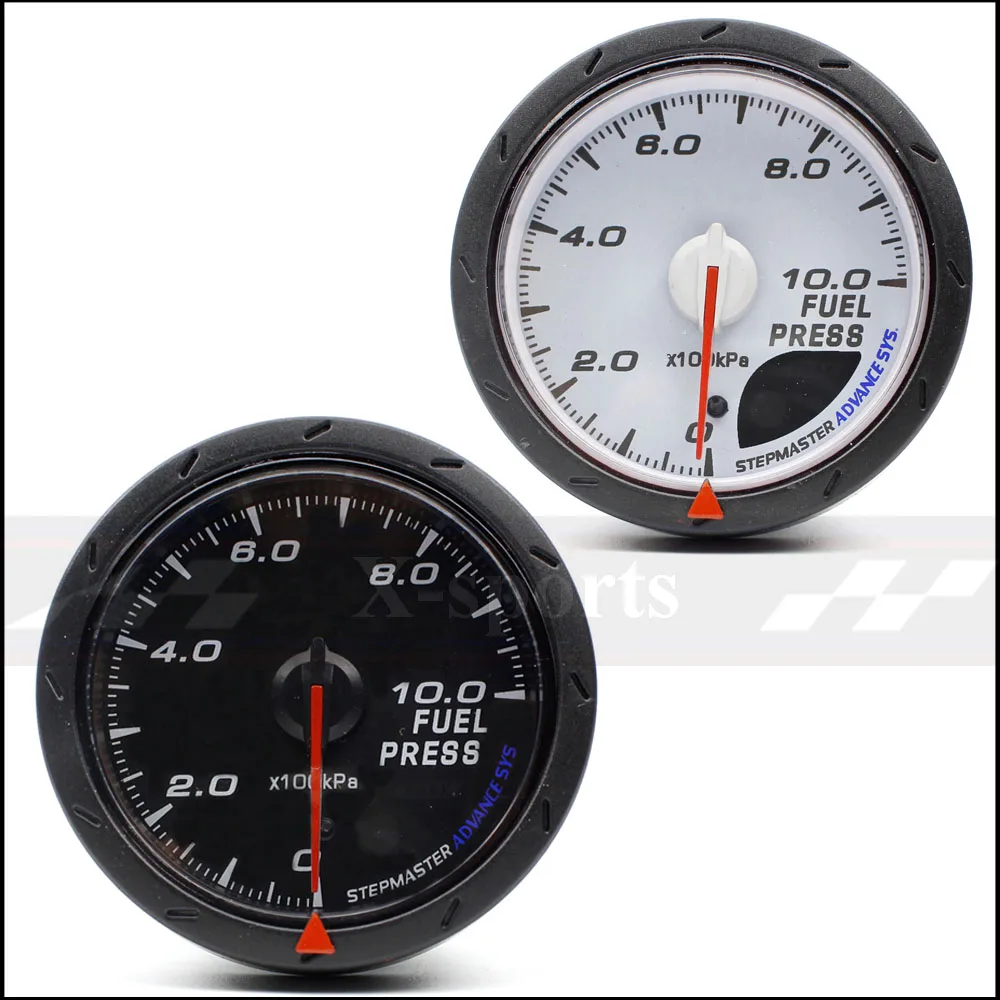 

FUEL Pressure Gauge Universal Car Instrument 2.5 Inch 60mm White Red Light Color Free Shipping