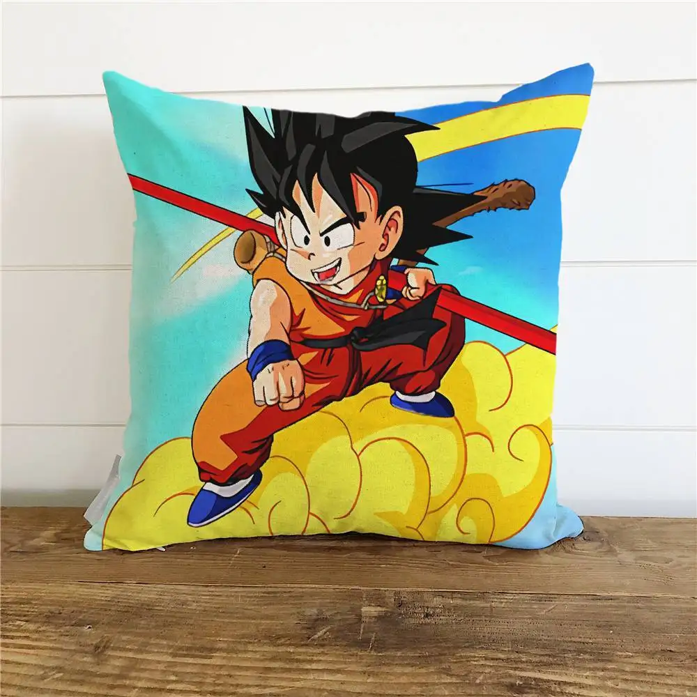 Dragon Ball Baby Son Goku Dakimakura хлопковая декоративная подушка, лен Чехол 45x45 см для дивана наволочка для подушки стула домашний декор - Цвет: 3