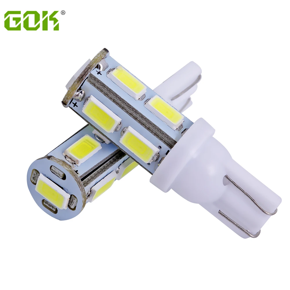 100 шт./лот T10 w5w led t10 9SMD 5630 5730 Автомобильные светодиодные лампы 9LED клиновые W5W