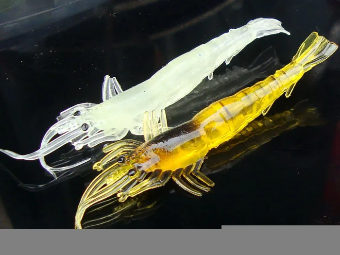 

10CM/6.5GLarge shrimp bait luminous bionic simulation fake soft bait lures bait shrimp