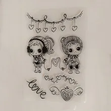 Mling 1 шт. Прозрачная силиконовая печать DIY пользовательские ПВХ экологическое уплотнение детское рождественское забавное украшение поставки