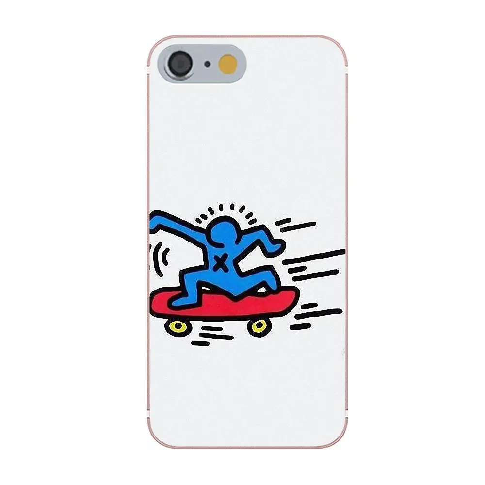 Keith Haring Art для HTC Desire 530 626 628 630 816 820 One A9 M7 M8 M9 M10 E9 Plus U11 Moto G G2 G3 Мягкий ТПУ