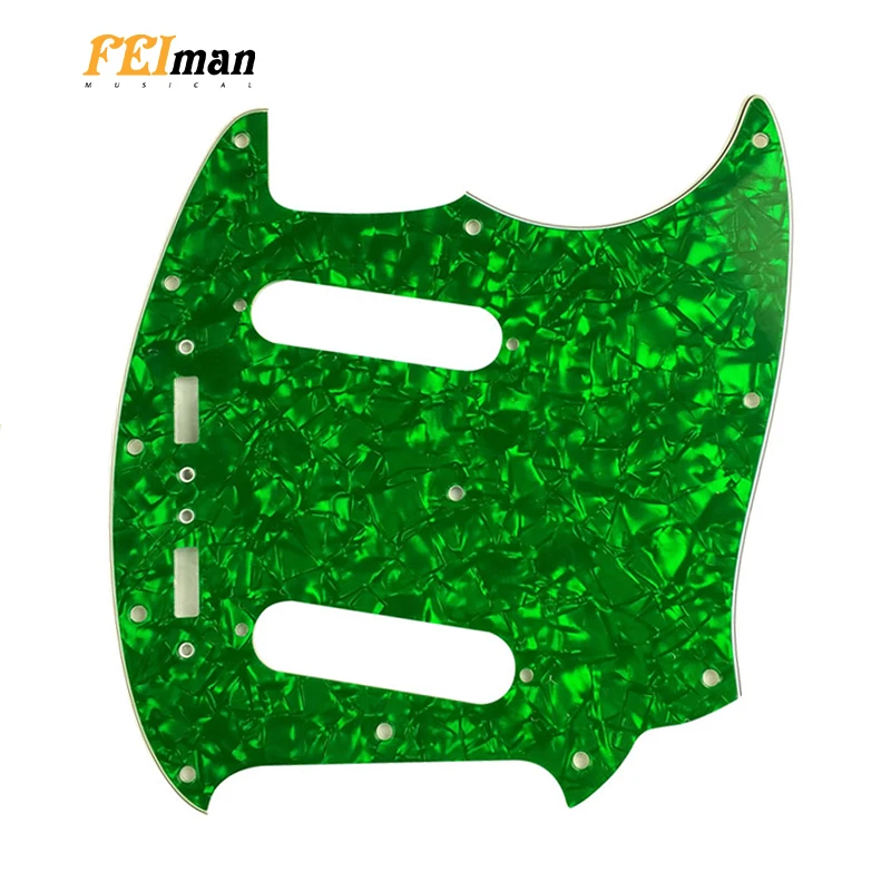 

Pleroo 12 Screw Holes Guitar Pickguard suit For fender American Mustang Guitar Pickguard best quality Scratch Plate