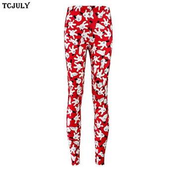 

TCJULY Fashion Digital Printed Women's Leggings Skinny Push Up Stretch Ankle Length Pants Breathable Quick Dry Flex Slim Leggins