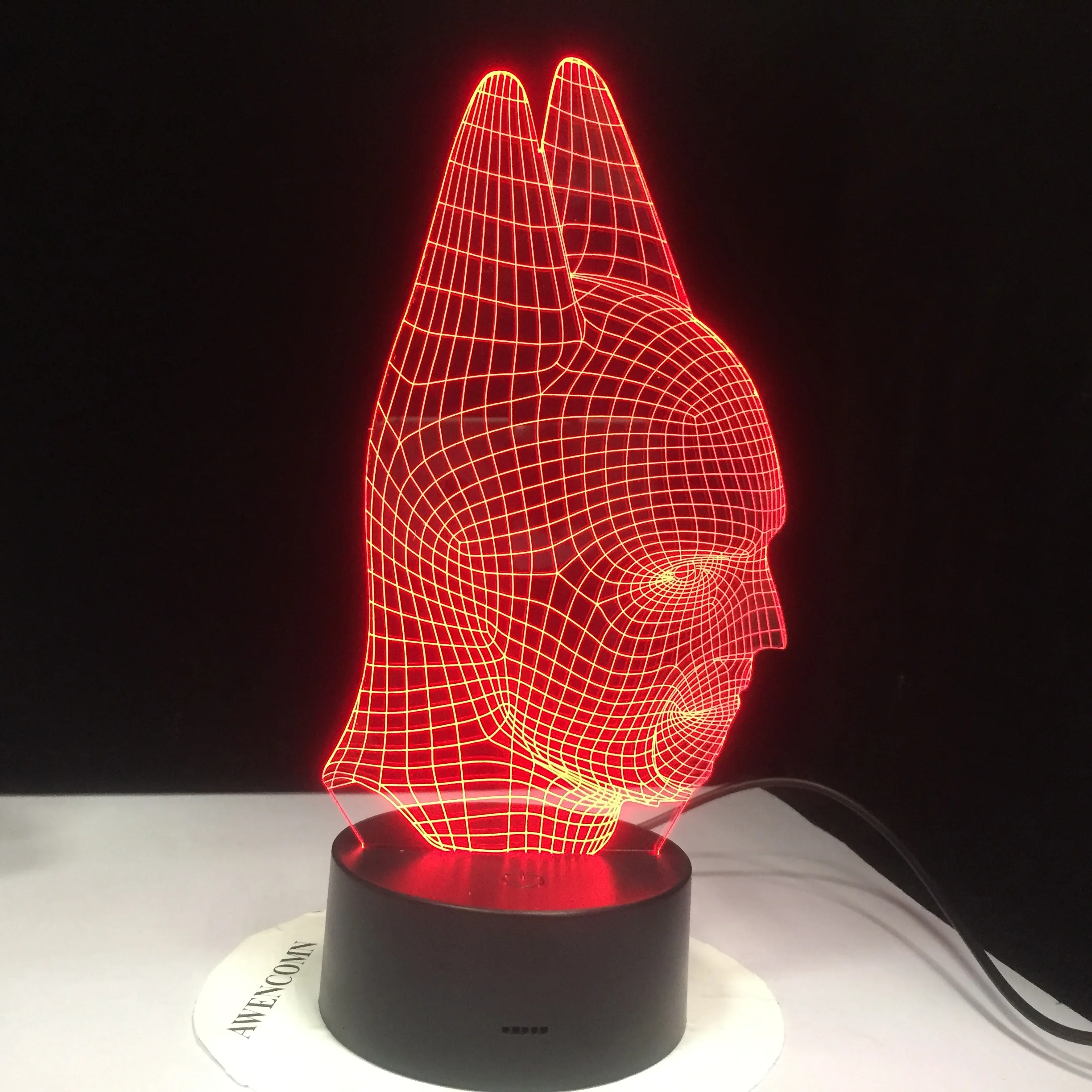 7 цветов 3d Визуальный дистанционный сенсорный Бэтмен цветной ночник детский