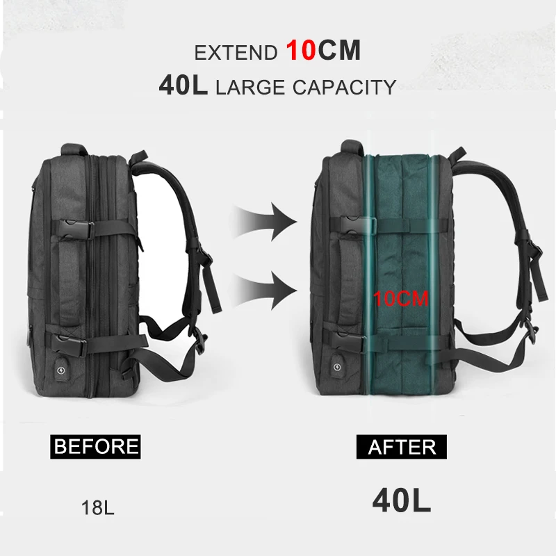في الهواء الطلق 40L كبيرة كمبيوتر محمول 17 ''15.6 بوصة Mochila السفر حقيبة الرجال الذكور الظهر Bagpack مكافحة سرقة الذكور الإناث أكياس في الهواء الطلق 40L كبيرة كمبيوتر محمول 17 ''15.6 بوصة Mochila السفر حقيبة الرجال الذكور الظهر Bagpack مكافحة سرقة الذكور الإناث أكياس