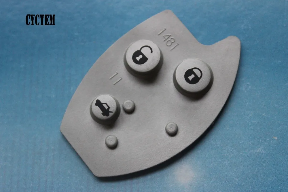 

CYCTEM Car Remote Key Fob Case Button 3 Buttons Rubber Pad Fit For Citroen Xsara C5