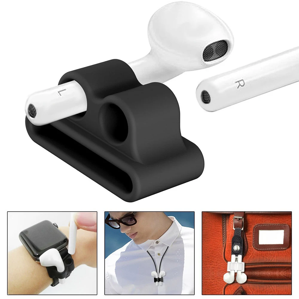 

Silicone Earphone Protective Headset Cover Protection Case Stand For AirPods Wireless BT Headset Accessories