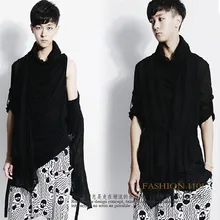 Летняя одежда han edition шаль-рубашка мужская рубашка с длинными рукавами Корейская версия рубашки с длинными рукавами сценические костюмы певицы