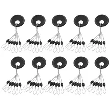 10 Pcs 6 in 1 font b Fishing b font Stopper Bobber Black Rubber Oval Stopper