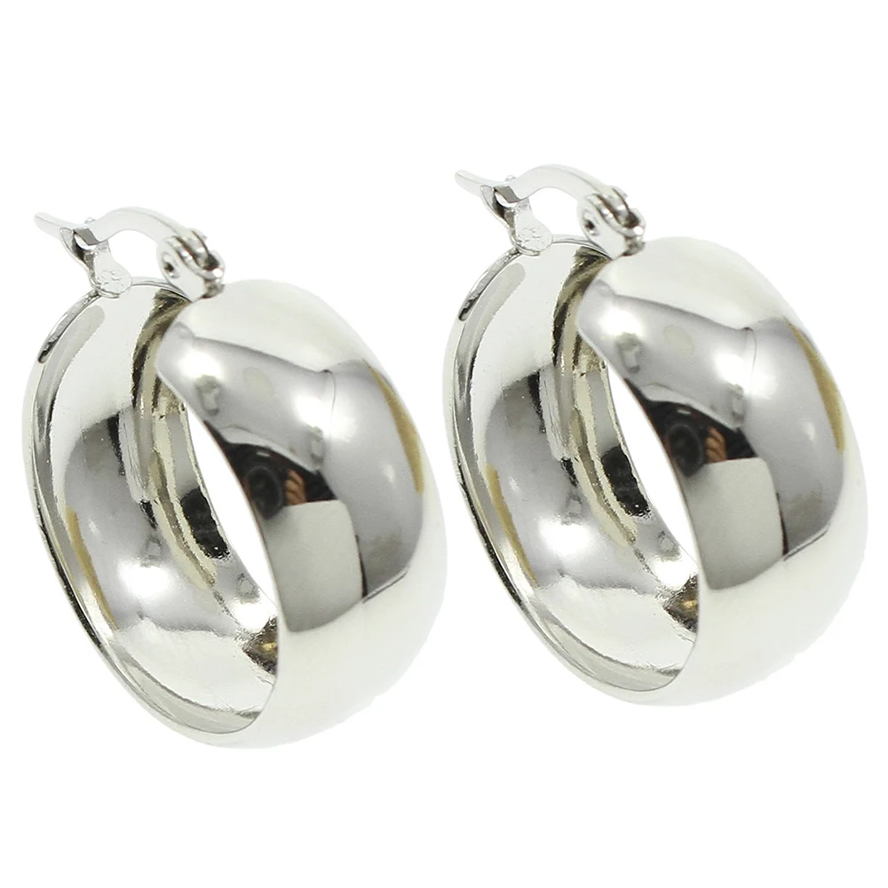 Stainless Steel Hoop Earring Women Fasion Punk Jewelry Simple Steel