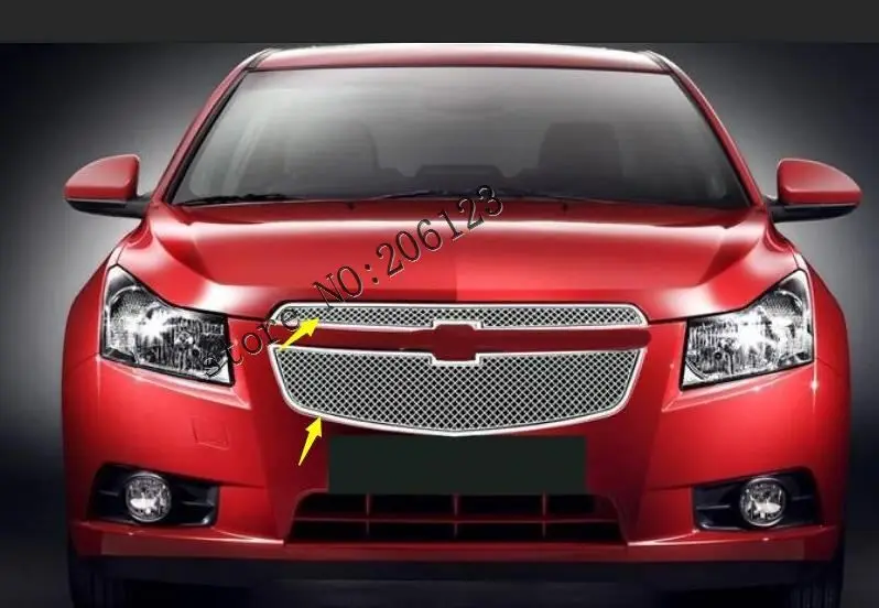 Для 2009-2013 для Chevrolet Cruze Модифицированная металлическая сетка накладка Передняя гоночная решетка отделка