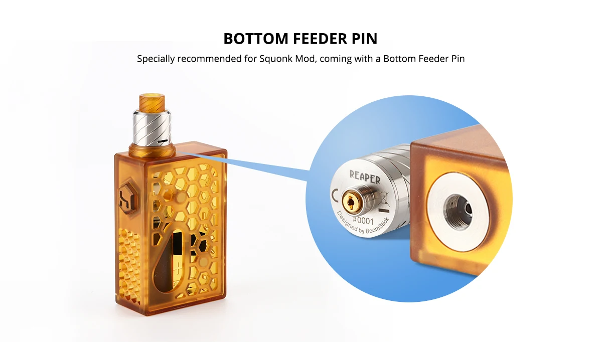 Italian Brand BoomStick Engineering Reaper 18mm MTL RDA Designed in Italy