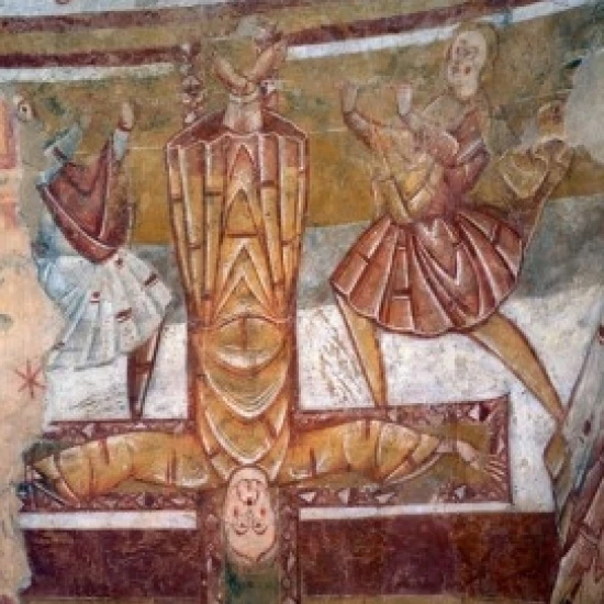 The Crucifixion by artist unknown   fresco   12th century Poster Print (24 x 36)