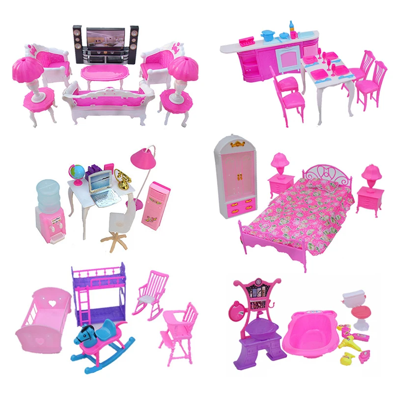 Jimusuhutu) кукольные аксессуары, мини-мебель, супер комбинация, ролевые игры, гостиная, HiFi-телевизор, игрушки для кукол Барби, подарок для девочки