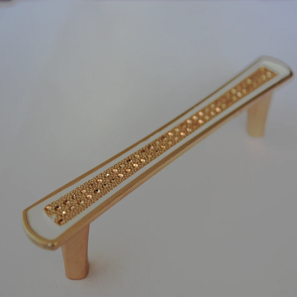 128mm Rural Gold Furniture Dresser Handles White Kitchen Golden Dresser