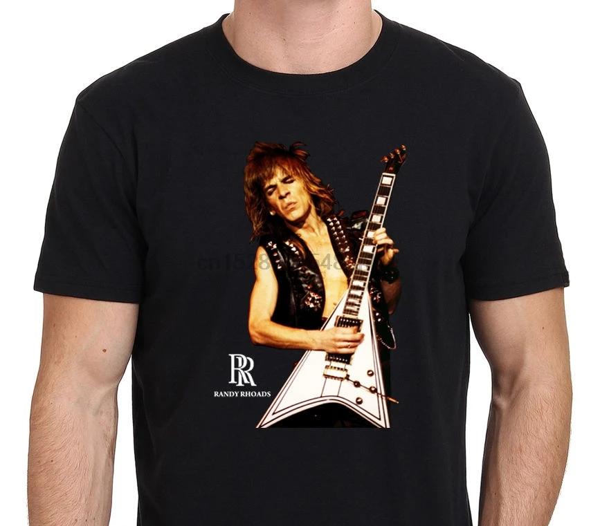 

Randy Rhoads Guitar Tribute Mens Black T-SHIRT sizeS-to-XXL