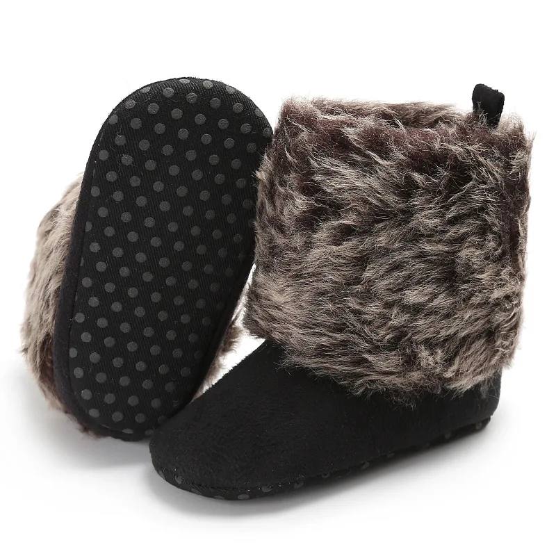 Зимние ботинки для мальчиков и девочек 0-1 лет, теплые бархатные домашние и уличные ботинки для малышей