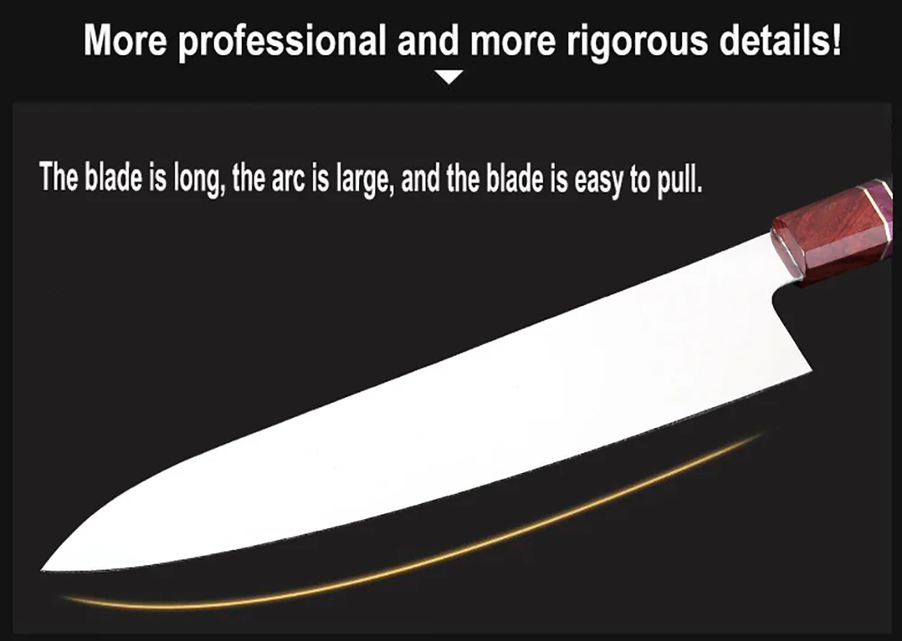  XITUO High Quality 9 Inch Chef Knife vg10 Steel Japanese Sashimi Sushi Santoku Salmon Meat Slicing  - 32992688026
