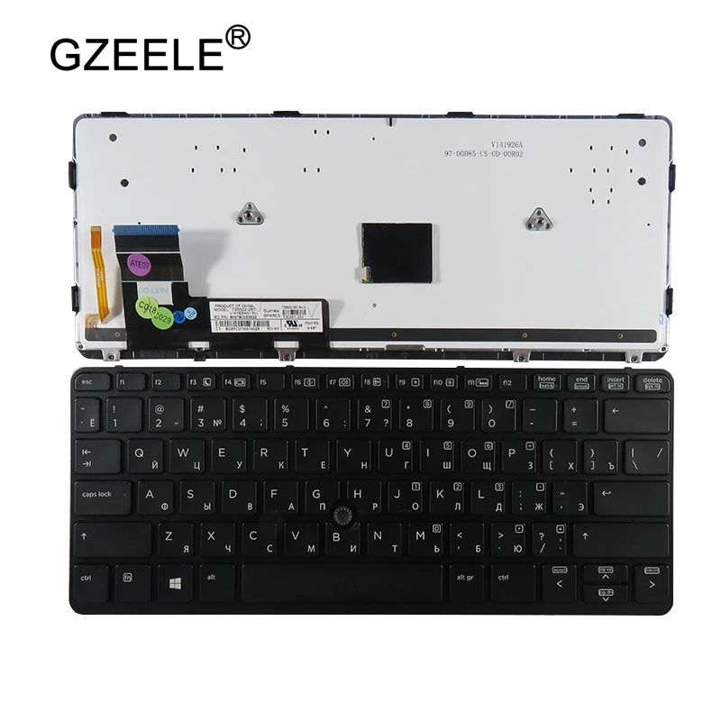  GZEELE Russian RU Keyboard for HP for Elitebook 720 G1 720 G2 725 G2  820 G1 820 G2 black keyboard 