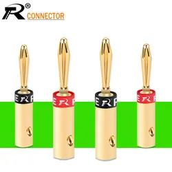 R разъем 2 пара/4 шт. банан Коннектор коррозионно-стойкие банан разъем для аудио-видео усилитель Динамик кабель jack