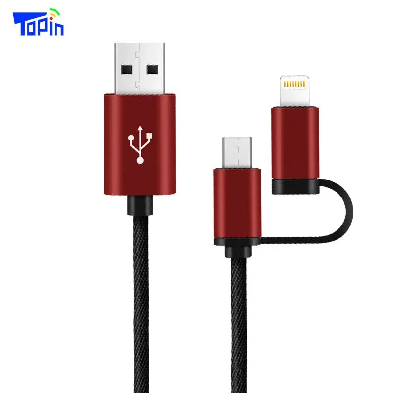  Micro-USB Lightning 2 en 1 Cable de carga de datos GPS Tracker Wifi LBS Monitor de voz de seguimien