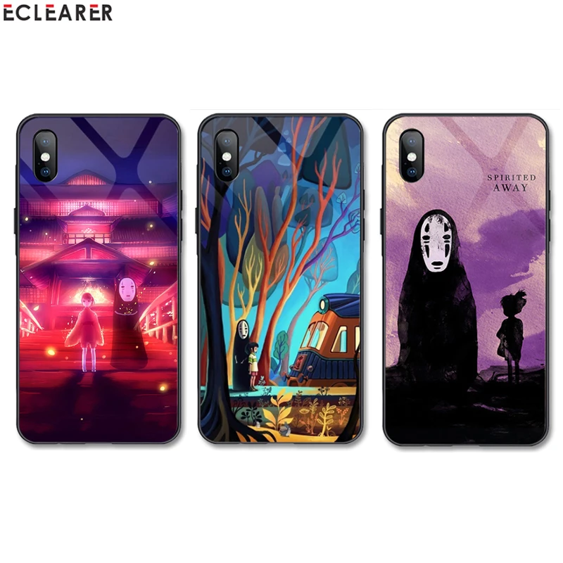 Spirited Away Customized Tempered Glass Phone Case for font b OnePlus b font font b 7