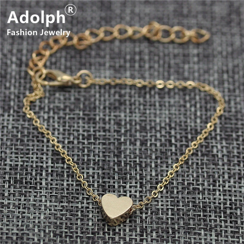 

ADOLPH Star Jewelry Fashion Cute Heart Charm Bracelet Woman Gold Sliver Bohemian Chain Bracelet Statement Accessories New Gift