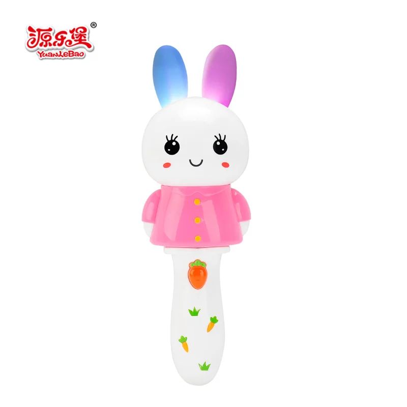 

Yuanlebao Animal Hand Sound & Light Bell Toys Cute Kids Baby Puzzle Musical Bunny Grasp Training Attract Toy