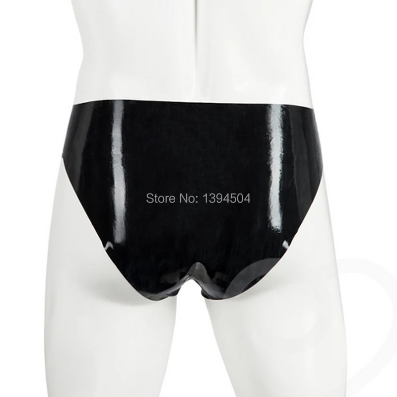 men male black customize handmade latex underwear tight front hole zentai shorts pants slim lingerie