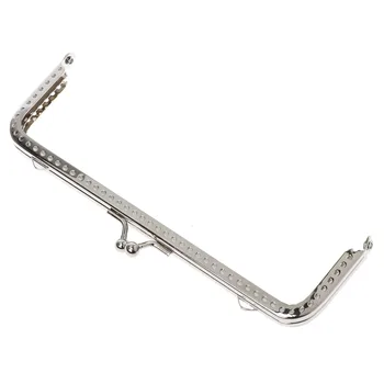 

New Silver Handle Sewing Purse Handbag Coins Bags Metal Kiss Clasp Frame 15cm