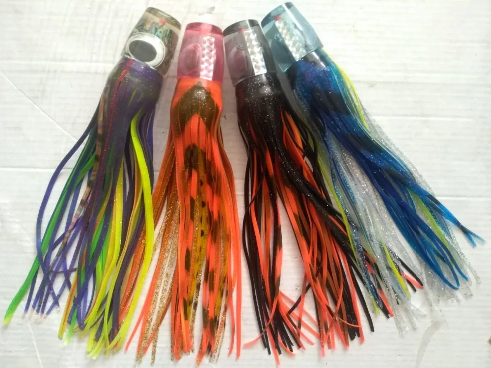 

13inch 190g Big Octopus Skirt Sea Game Trolling Fishing Lure Tuna Lure Marlin Lure Big Lure Resin head With Double Octopus Skirt