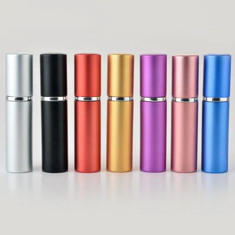 500Pcs/Lot 5ML 10ML Empty Travel Metal Aluminum Spray Portable Perfume Bottle Refillable Cosmetic Atomizer Containers | Красота и