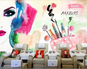 

beibehang wall papers home decor Vinyl wall Painted nail shop decorations large mural poster 3d wallpaper papier peint mural 3d