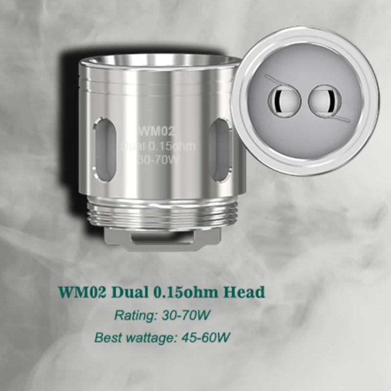 Wismec WM01 Single Coil 0.4ohm WM02 Dual Coil 0.15ohm WM03 Triple Head 0.2ohm E Cigarette GNOME Coil Evaporator For Reuleaux RX GEN3 GNOME Tank 03