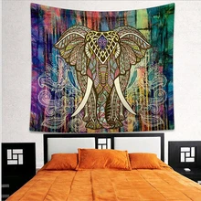 Indian Elephant Tapestry Mandala Upholstery Color Upholstery Printed Decorative 130 cm x 150 cm 150 cm x 200 cm Boho Wall rug