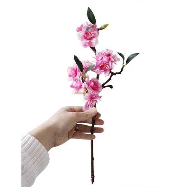 Искусственные ветки вишни цветок шелка Свадебный Гортензия домашний декор белый P20