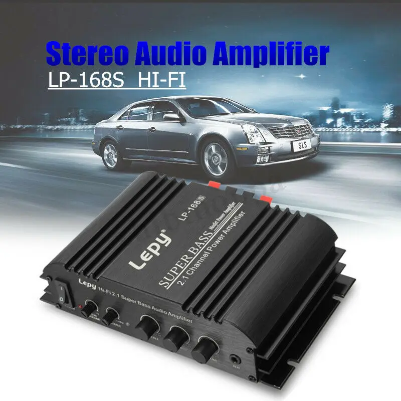 

Lepy LP-168S Home Amplifier 2.1CH 2x45W + 68W Output Subwoofer Audio Car HiFi Power Amplifier