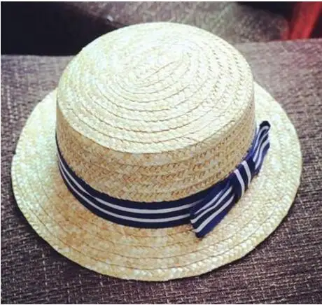 Летние женские шляпы на плоской подошве, соломенная шляпа, Панама, стиль cappelli, сбоку, с бантом, пляжная кепка, кепка для девушек - Цвет: 11