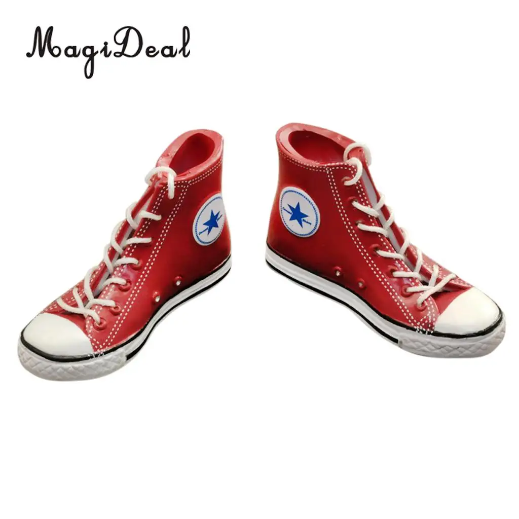 MagiDeal/Коллекция 1/6 года; кроссовки на шнуровке с высоким берцем; кроссовки; обувь для 12 дюймовых фигурок; обувь для игр в помещении; 4 цвета; Acce - Цвет: Red