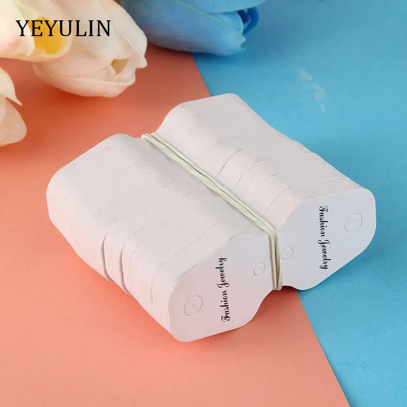 

New Arrival 30x70mm White Necklace Display Card For Tag Labels Jewelry Labels 100pcs Wholesale