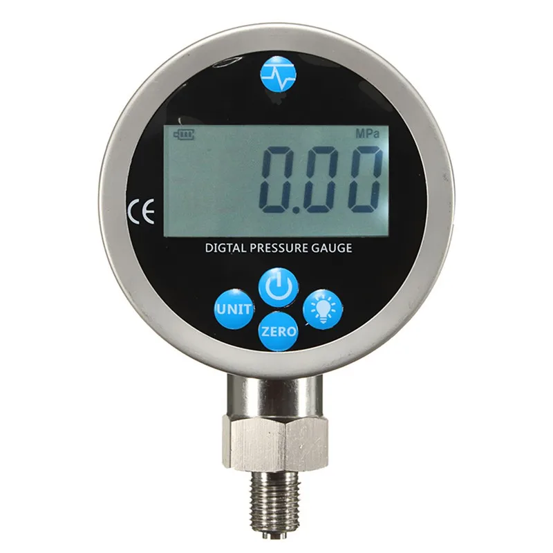 

Free Shipping High Sensitivity Digital Hydraulic Pressure Gauge 400BAR/40Mpa/10000PSI BSP1/4 Connector Backlight Pressure Meter