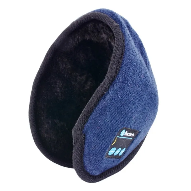 Беспроводная bluetooth-гарнитура наушники музыка теплый наушник для смартфонов зимний холодный наушник ответ телефонный звонок - Цвет: Синий