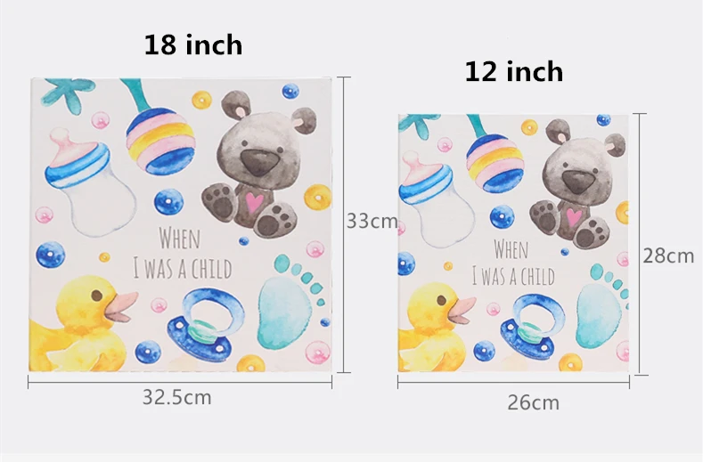 Leather cover baby infant children growth record DIY photo album 12 inch 18 inch this newborn paste type family photo album