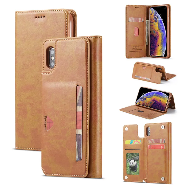 

Luxury High Quality Multi-Card Slot Function Magnetc Cover Wallet Case For iPhone XS Max XR X