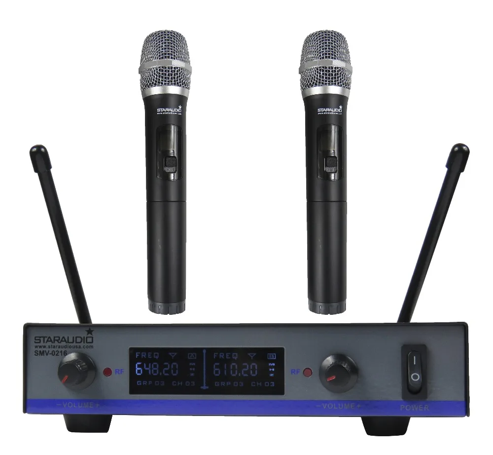 STARAUDIO Professional 2CH UHF Dynamic Wireless DJ Stage