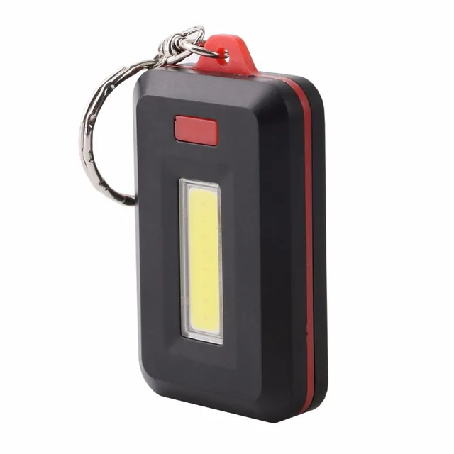 Mini COB LED Keychain Flashlight 3 Modes Key Chain Portable Keyring