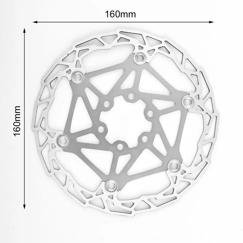 7 цветов Ультра-светильник MTB горный велосипед тормозной диск поплавок плавающие колодки 160 мм 6 Болт роторы запчасти велосипедные аксессуары - Цвет: silver