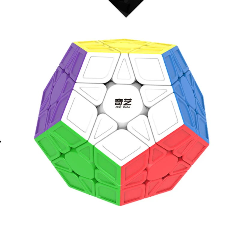 QIYI Скорость куб 12-по бокам Стикеры меньше/Стикеры Профессиональный головоломка обучения игрушка для детей - Цвет: stickerless